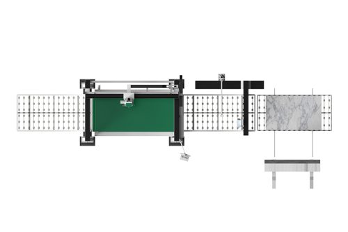 five axis granite cutting line -4