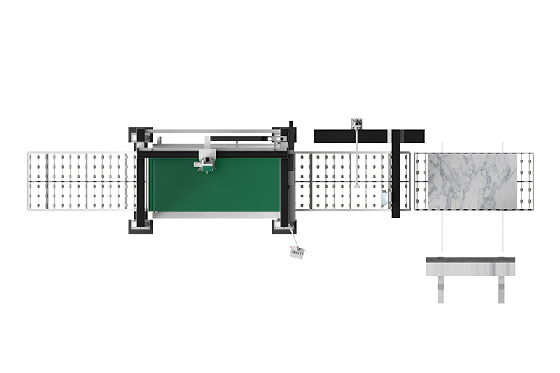 five axis granite cutting line -4