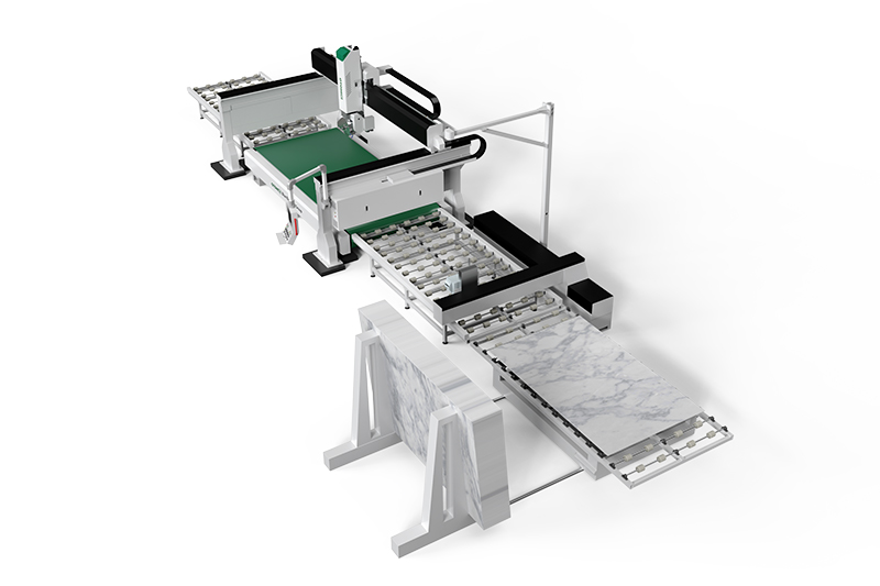 five axis granite cutting line-5