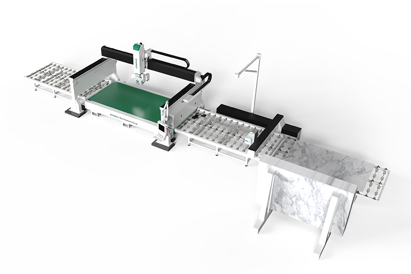 five axis granite cutting line